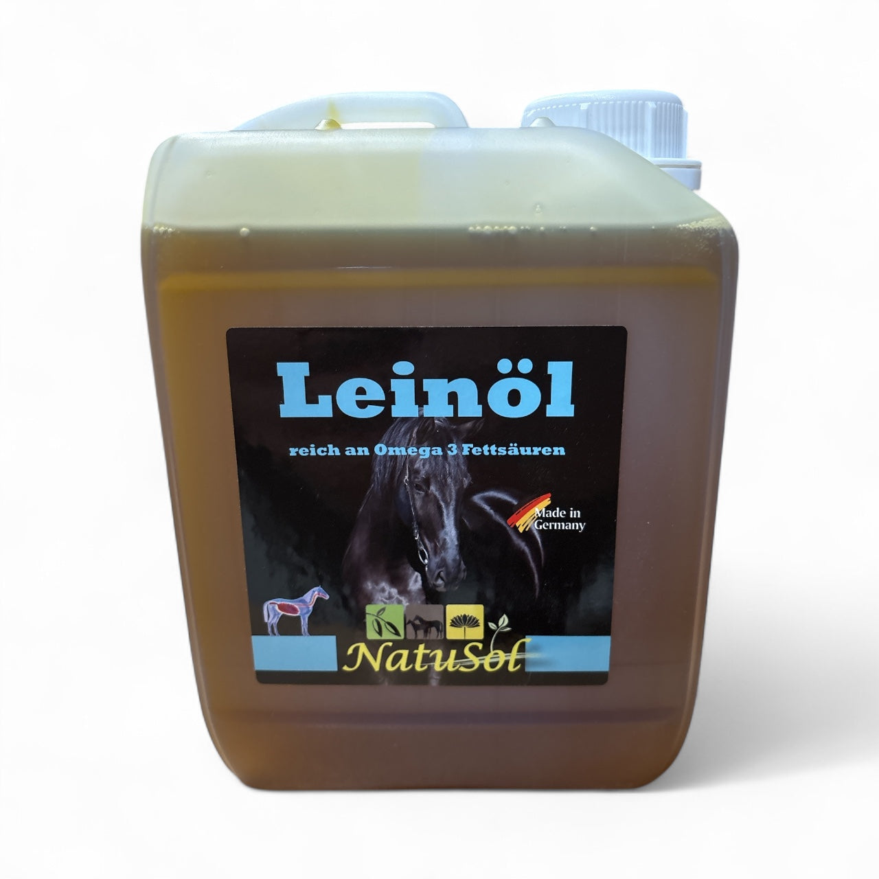 Leinöl, kaltgepresst, 2,5 Liter Kanister, reich an Omega 3 Fettsäuren