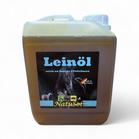 Leinöl, kaltgepresst, 2,5 Liter Kanister, reich an Omega 3 Fettsäuren