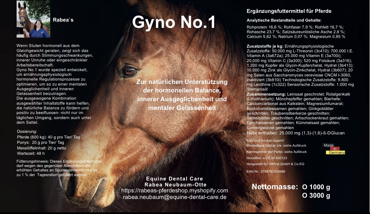 Gyno No.1  Hormonelle Balance und mentale Ausgeglichenheit 3 kg Pulver