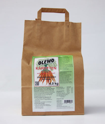 Carrot Pellets with Oil for Horses, 4 Kg
